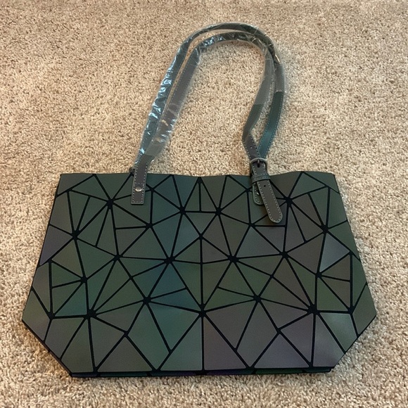 Handbags - Geometric Hologram Shoulder Tote